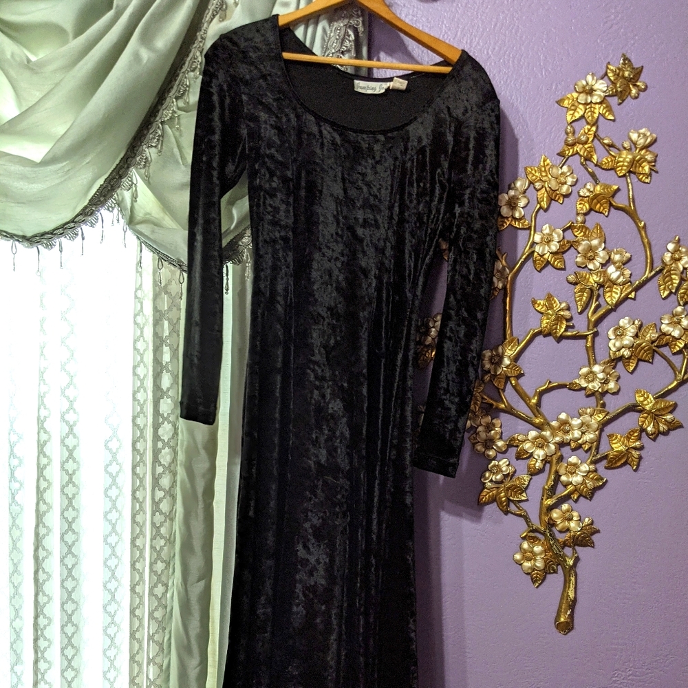 Long Black VELVET dress
